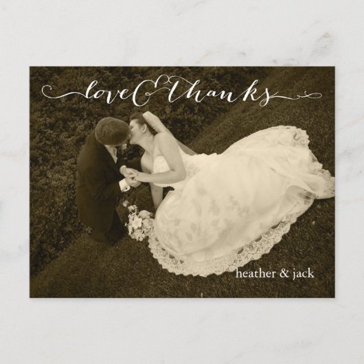 PixDezines DIY Foto vielen Dank Postkarte (Vorderseite)