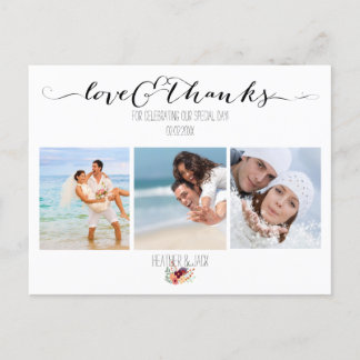 PixDezines DIY Fotos Vielen Dank Postkarte