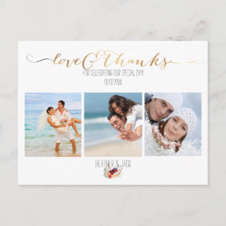 PixDezines DIY Fotos Vielen Dank Postkarte