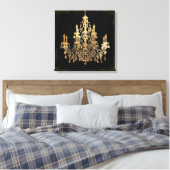 PixDezines DIY Grunge Bckgrnd/Imitate Gold Kronier Leinwanddruck (Insitu (Schlafzimmer))