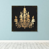 PixDezines DIY Grunge Bckgrnd/Imitate Gold Kronier Leinwanddruck (Insitu (Holzboden))