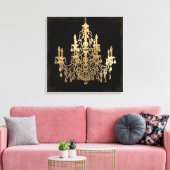 PixDezines DIY Grunge Bckgrnd/Imitate Gold Kronier Leinwanddruck (Insitu (Wohnzimmer))