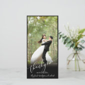 PixDezines DIY Hintergrund/danke Ihnen Hochzeit Fo Dankeskarte (Stehend Vorderseite)