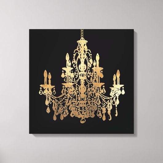 PixDezines DIY Hintergrund/Imitate Gold Kronier Leinwanddruck (Vorderseite)