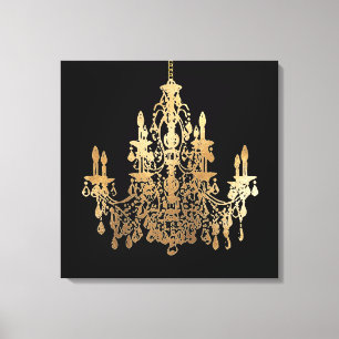 PixDezines DIY Hintergrund/Imitate Gold Kronier Leinwanddruck
