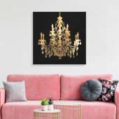 PixDezines DIY Hintergrund/Imitate Gold Kronier Leinwanddruck (Insitu (Wohnzimmer))