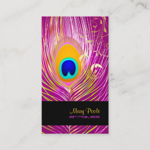 PixDezines-DIY-Hintergrund/Pfau+filigrane Wirbel Visitenkarte