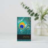 PixDezines DIY Hintergrund/Pfau+filigree Wirbel Visitenkarte (Stehend Vorderseite)