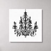 PixDezines DIY Hintergrund/Schwarzer Lüster Leinwanddruck (Vorderseite)