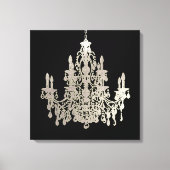 PixDezines DIY Hintergrundfarbe/Silber Kronleuchte Leinwanddruck (Vorderseite)