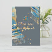 PixDezines DIY Hintergrundfarbe/Tallit/Mitzvah Einladung (Stehend Vorderseite)