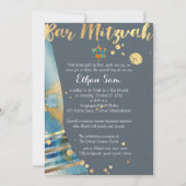 PixDezines DIY Hintergrundfarbe/Tallit/Mitzvah Einladung (Rückseite)