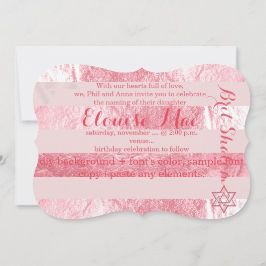 PixDezines DIY Imitat-/Blattfolienstreifen Einladung (Rückseite)