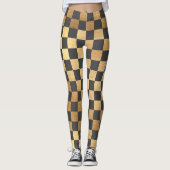 PixDezines DIY-Imitate Gold/Schachbrettmuster Leggings (Vorderseite)