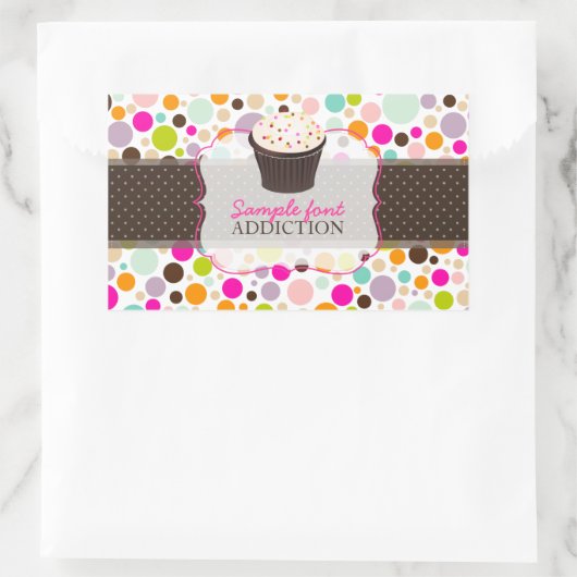 PixDezines diy, Kaugummi+Sprinkler Rechteckiger Aufkleber (Tasche)