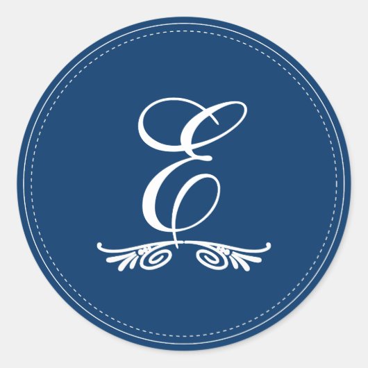 PixDezines DIY Monogramm+DIY Farb-/Deko-Rollen Runder Aufkleber (Vorderseite)