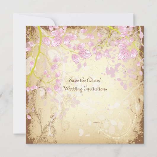 PixDezines DIY Vintag+floral Save The Date (Vorderseite)