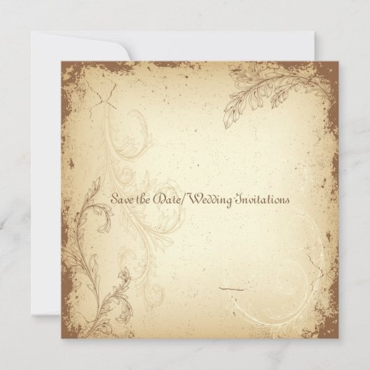 PixDezines DIY Vintag+floral Save The Date (Vorderseite)