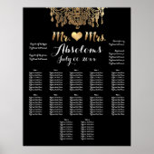 PixDezines DIYColor/Gold Kronleuchter/Herz/Segel Poster (Vorne)