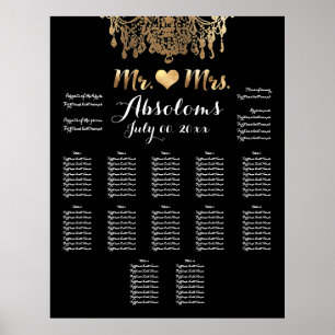 PixDezines DIYColor/Gold Kronleuchter/Herz/Segel Poster