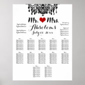 PixDezines DIYColor/Kronleuchter/Seating Chart Poster (Vorne)