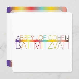 PixDezines DIYcolor/typography/bat mitzvah Einladung