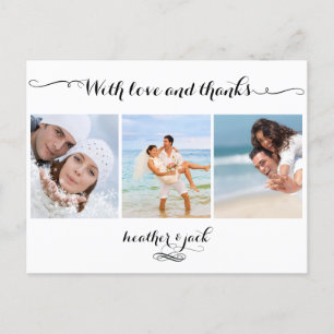 PixDezines DIYcolor/wedding Fotos Vielen Dank Postkarte