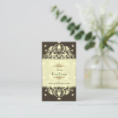 PixDezines DOLCE DAMASK/DARK CHOCOLATE/DIY FARBE Visitenkarte (Stehend Vorderseite)