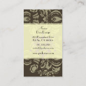 PixDezines DOLCE DAMASK/DARK CHOCOLATE/DIY FARBE Visitenkarte (Rückseite)