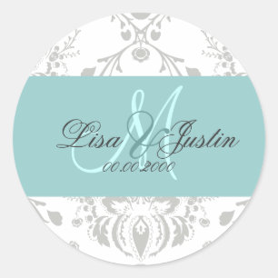 PixDezines dolcé Damast-DIY-Farbe Runder Aufkleber