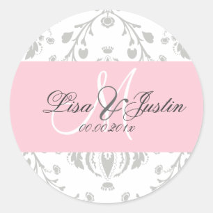 PixDezines dolcé Damast-DIY-Farbe Runder Aufkleber