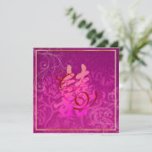 PixDezines Doppelglücklichkeit, chinesische Hochze Einladung (Stehend Vorderseite)