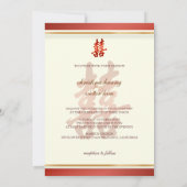 PixDezines Doppelglücklichkeit, chinesische Hochze Einladung (Rückseite)