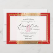 PixDezines Doppelglücklichkeit, Imitate Gold Einladung (Vorderseite)