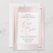 PixDezines Doppeltes Glück, Blush Pink Einladung (Vorderseite)