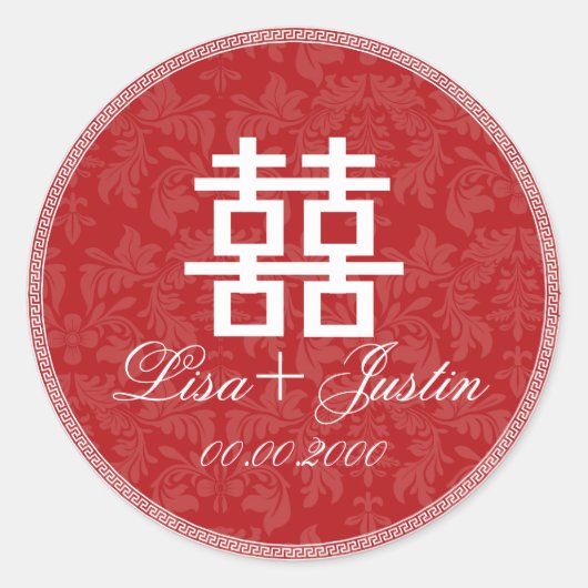 PixDezines doppeltes Glück Runder Aufkleber (Vorderseite)