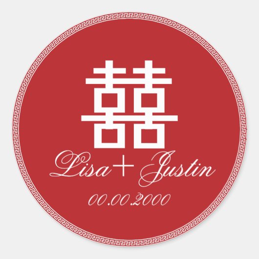 PixDezines doppeltes Glück Runder Aufkleber (Vorderseite)