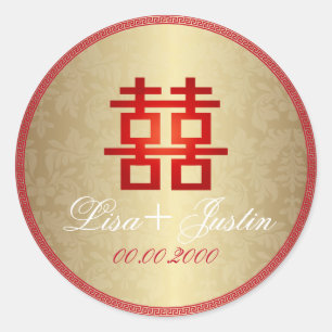 PixDezines doppeltes Glück Runder Aufkleber