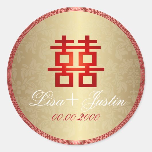 PixDezines doppeltes Glück Runder Aufkleber (Vorderseite)