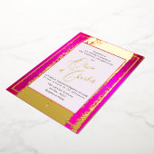 PixDezines Double Happiness Hot Pink in Real Folieneinladung (Gedreht)