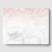 PixDezines Double Happiness Marble Rose Gold Gästebuch (Rückseite)