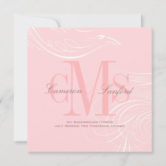 PixDezines doves Schwanz/Digihintergrundfarbe+Schr Einladung (Vorderseite)