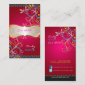 PixDezines Dragonflies/Ruby Red Visitenkarte (Vorne/Hinten)