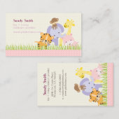 PixDezines-Dschungel der Fun Daycare Visitenkarte (Vorne/Hinten)