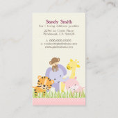 PixDezines-Dschungel der Fun Daycare Visitenkarte (Rückseite)