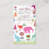 PixDezines-Dschungel der Fun Daycare Visitenkarte (Rückseite)