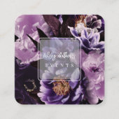 PixDezines Dunkle Düstere Blumen Quadratische Visitenkarte (Vorderseite)