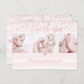 PixDezines Dusche Danke / Dazzled Blush Pink Postkarte (Vorne/Hinten)