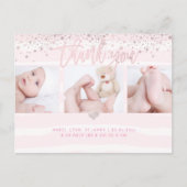 PixDezines Dusche Danke / Dazzled Blush Pink Postkarte (Vorderseite)