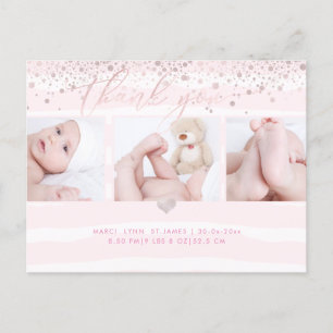 PixDezines Dusche Danke / Dazzled Blush Pink Postkarte